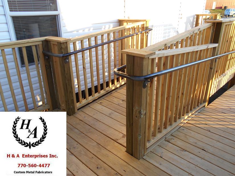 Wood Ramp Steel Hand Rails Atlanta GA - H & A Enterprises Inc Columbia SC Atlanta Hand Rails ADA Steel Polished Stainless Aluminum Ramp 