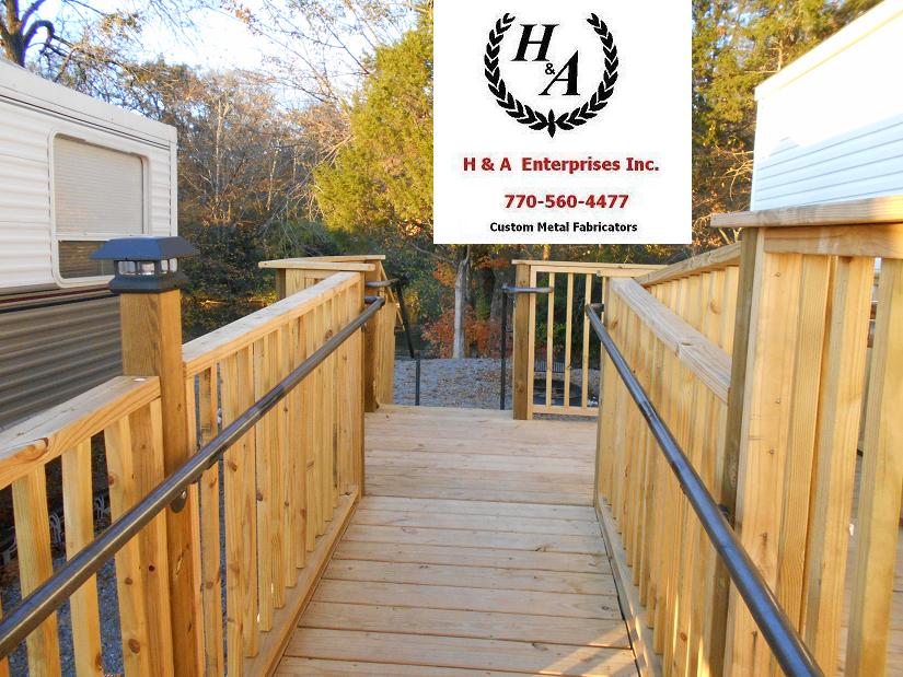 Wood Ramp Steel Hand Rails Atlanta GA Columbia SC- H & A Enterprises Inc 