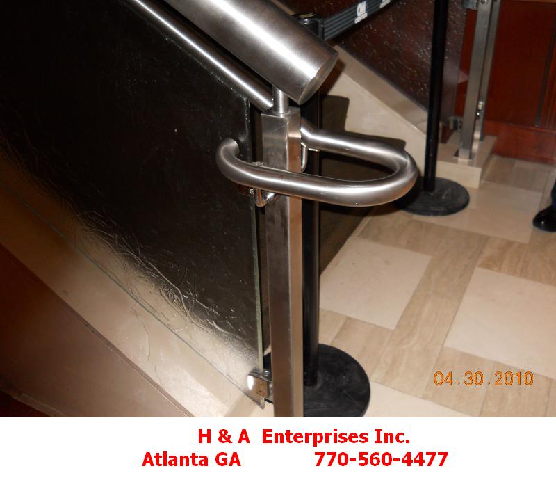 Stainless Hand Rail Atlanta ADA Aluminum Handicap Hand Rails H & A Enterprises Inc